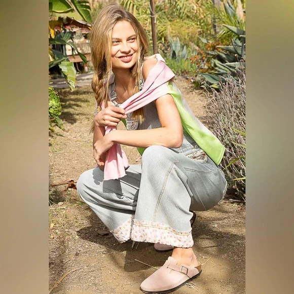 POL “Vintage Garden Overalls” | Denim Stripe - Picture 9 of 10